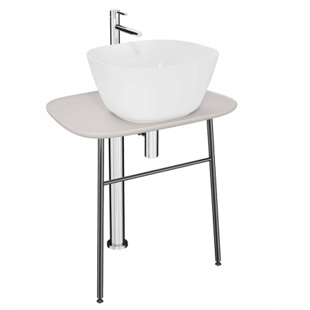 Mobilier de baie - freestanding Unitate de baza lavoar baie, 70cm, low, taupe mat | 64052