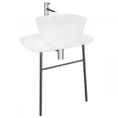Mobilier de baie - Unitate de baza lavoar baie, 70cm, suspendat, low, alb | 62560