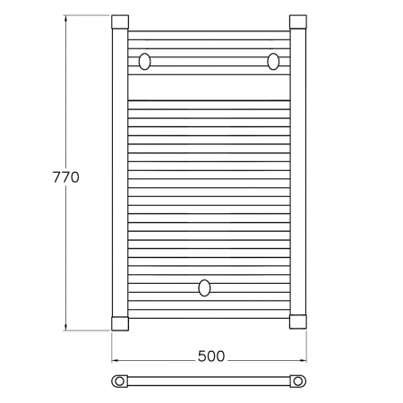 Radiator / calorifer portprosop baie crom 900*1150mm | A44845 [1]