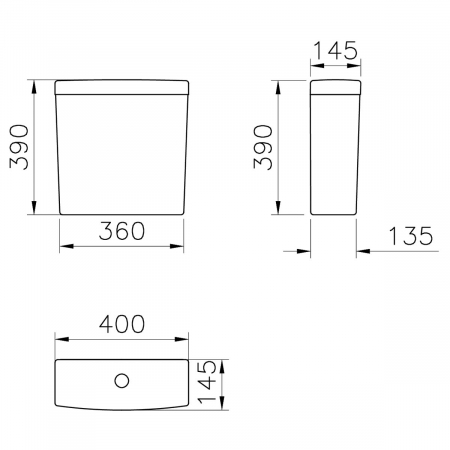 Rezervor WC cu alimentare inferioara | 5514L003-0107 [1]