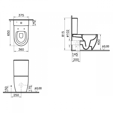 Rezervor WC cu alimentare inferioara alb | 5639B003-0108 [1]