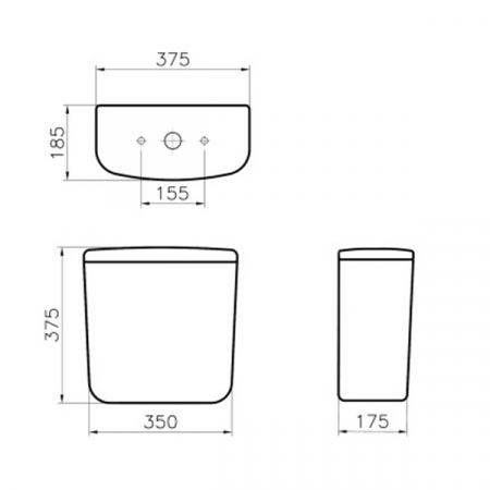 Rezervor WC cu alimentare pe lateral | 6656L003-0112