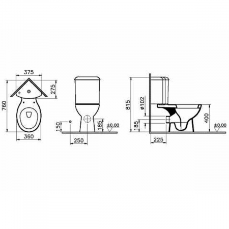 Rezervor WC de colt | 4232B003-5389