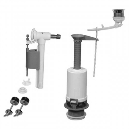 Produse complementare - Mecanism Rezervor Apa WC cu actionare simpla cu alimentare pe lateral | 330-1220