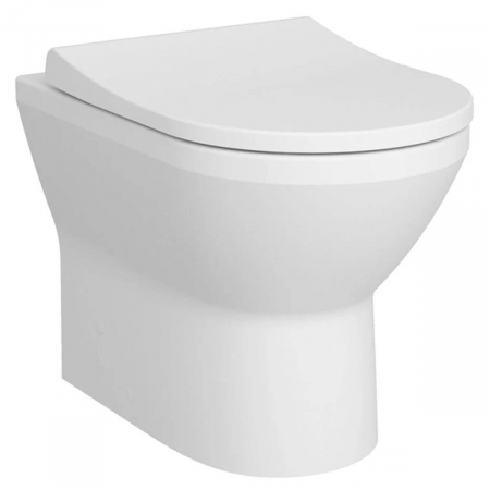 Vase WC si componente - Vas WC rimless stativ lipit de perete 54cm, alb mat | 7059B001-0075