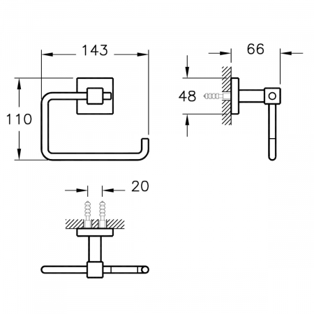 Suport hartie igienica single | A44997 [1]