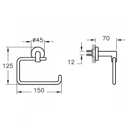 Suport hartie igienica single | A44796 [1]