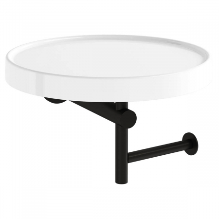 Suporturi hartie igienica - Suport hartie igienica cu raft din ceramica | A44007