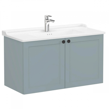 Unitate de baza lavoar baie, cu usi 100cm, mat fijord green, cu classical lavoar / chiuveta baie | 68746 [0]