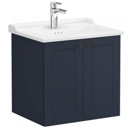 Unitate de baza lavoar baie, cu usi 60cm mat dark albastru, cu classical lavoar / chiuveta baie | 68706 [0]