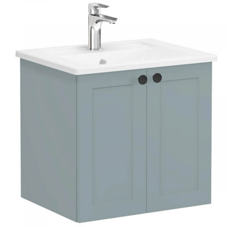 Unitate de baza lavoar baie, cu usi 60cm mat fijord green, cu angular lavoar / chiuveta baie | 68690 [0]