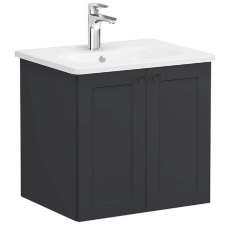 Unitate de baza lavoar baie, cu usi 60cm mat graphite, cu rounded lavoar / chiuveta baie | 68698 [0]