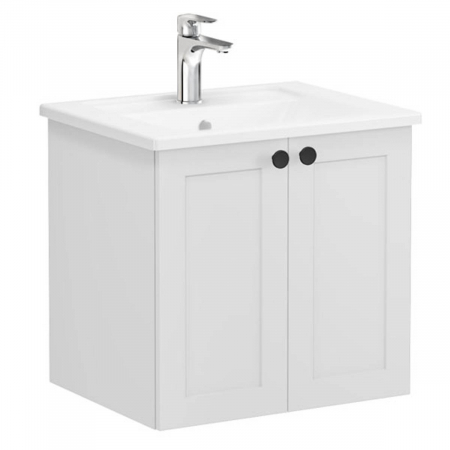 Unitate de baza lavoar baie, cu usi 60cm mat gri deschis, cu angular lavoar / chiuveta baie | 68688 [0]