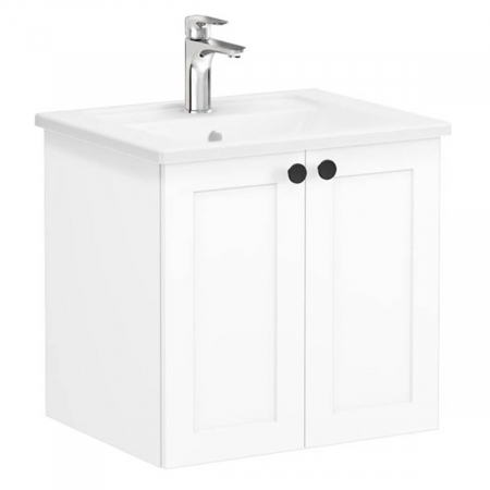 Unitate de baza lavoar baie, cu usi 60cm alb mat, cu angular lavoar / chiuveta baie | 68687 [0]