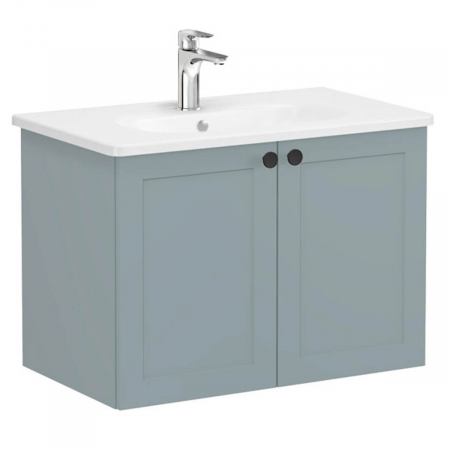 Unitate de baza lavoar baie, cu usi 80cm, mat fijord green, cu rounded lavoar / chiuveta baie | 68718 [0]