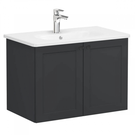 Unitate de baza lavoar baie, cu usi 80cm, mat graphite, cu rounded lavoar / chiuveta baie | 68719 [0]