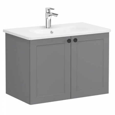 Unitate de baza lavoar baie, cu usi 80cm, mat grey, cu rounded lavoar / chiuveta baie | 68717 [0]