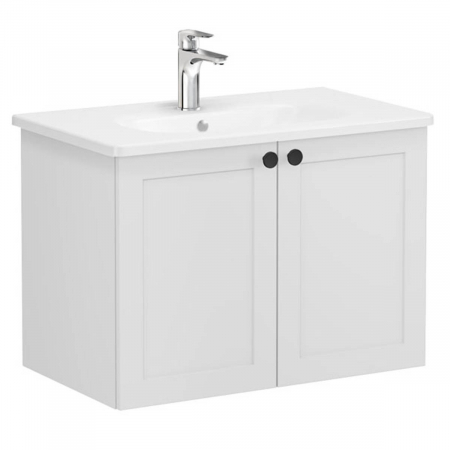 Unitate de baza lavoar baie, cu usi 80cm, mat gri deschis, cu rounded lavoar / chiuveta baie | 68716 [0]