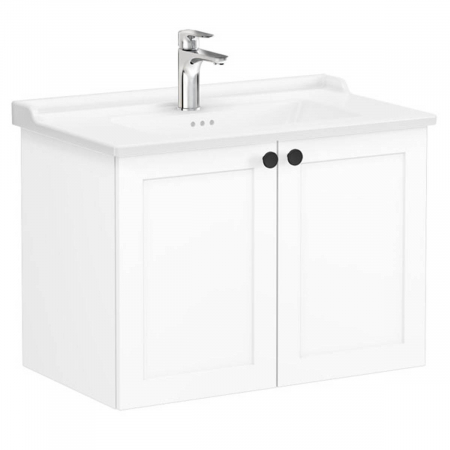 Unitate de baza lavoar baie, cu usi 80cm, alb mat, cu classical lavoar / chiuveta baie | 68722 [0]