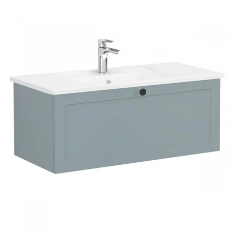 Unitate de baza lavoar baie, cu un sertar 100cm, mat fijord green, cu angular lavoar / chiuveta baie | 68816 [0]