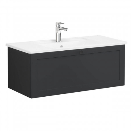Unitate de baza lavoar baie, cu un sertar 100cm, mat graphite, cu angular lavoar / chiuveta baie | 68817 [0]