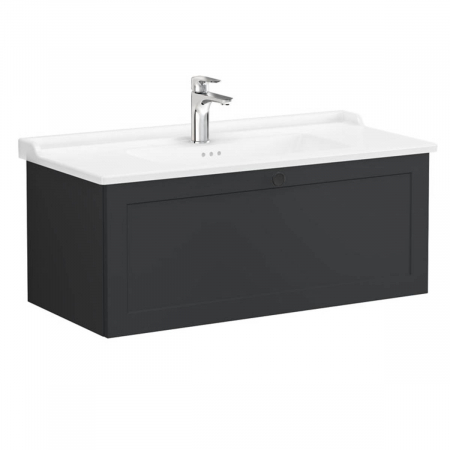 Unitate de baza lavoar baie, cu un sertar 100cm, mat graphite, cu classical lavoar / chiuveta baie | 68831 [0]
