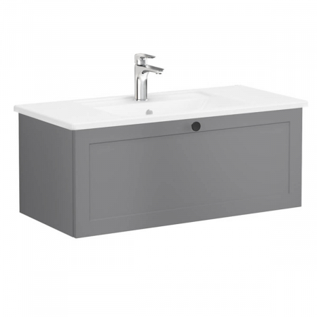 Unitate de baza lavoar baie, cu un sertar 100cm, mat grey, cu angular lavoar / chiuveta baie | 68815 [0]