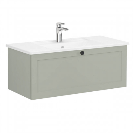 Unitate de baza lavoar baie, cu un sertar 100cm, mat retro green, cu angular lavoar / chiuveta baie | 68819 [0]