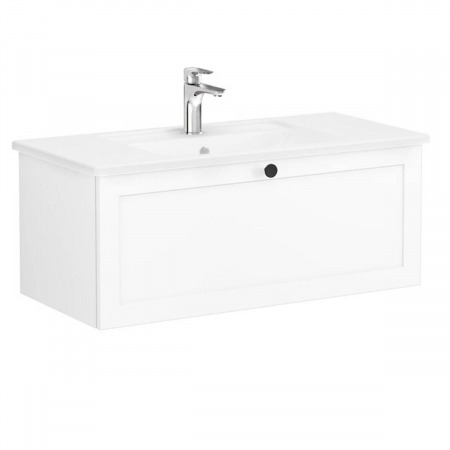 Unitate de baza lavoar baie, cu un sertar 100cm, alb mat, cu angular lavoar / chiuveta baie | 68813 [0]