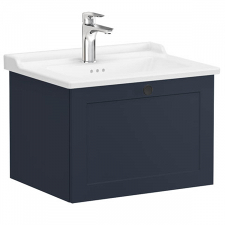 Unitate de baza lavoar baie, cu un sertar 60cm mat dark albastru, cu classical lavoar / chiuveta baie | 68790 [0]