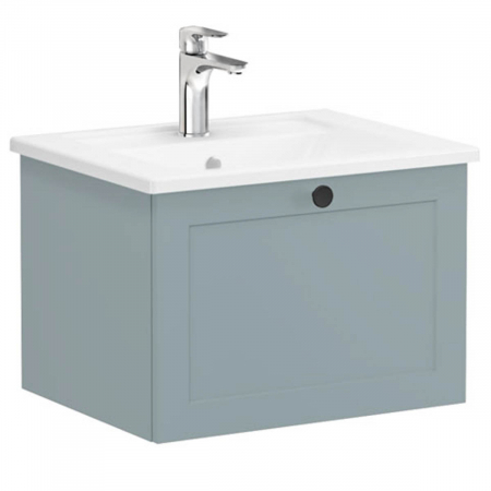 Unitate de baza lavoar baie, cu un sertar 60cm mat fijord green, cu angular lavoar / chiuveta baie | 68774 [0]