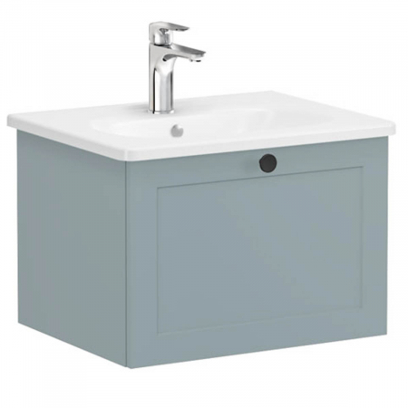 Unitate de baza lavoar baie, cu un sertar 60cm mat fijord green, cu rounded lavoar / chiuveta baie | 68781 [0]