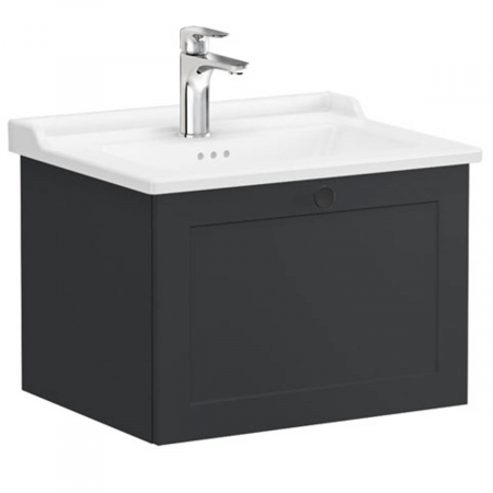 Unitate de baza lavoar baie, cu un sertar 60cm mat graphite, cu classical lavoar / chiuveta baie | 68789 [0]