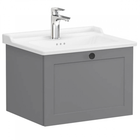 Unitate de baza lavoar baie, cu un sertar 60cm mat grey, cu classical lavoar / chiuveta baie | 68787 [0]