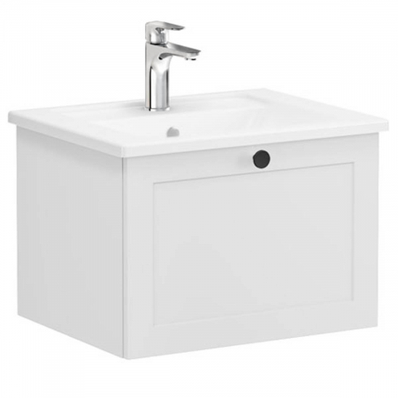 Unitate de baza lavoar baie, cu un sertar 60cm mat gri deschis, cu angular lavoar / chiuveta baie | 68772 [0]