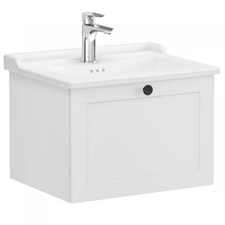 Unitate de baza lavoar baie, cu un sertar 60cm mat gri deschis, cu classical lavoar / chiuveta baie | 68786 [0]