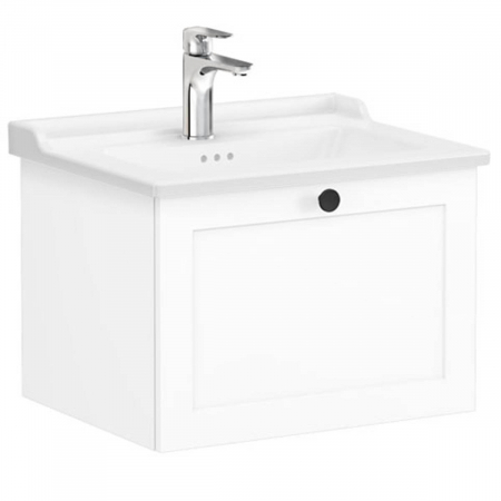 Unitate de baza lavoar baie, cu un sertar 60cm alb mat, cu classical lavoar / chiuveta baie | 68785 [0]