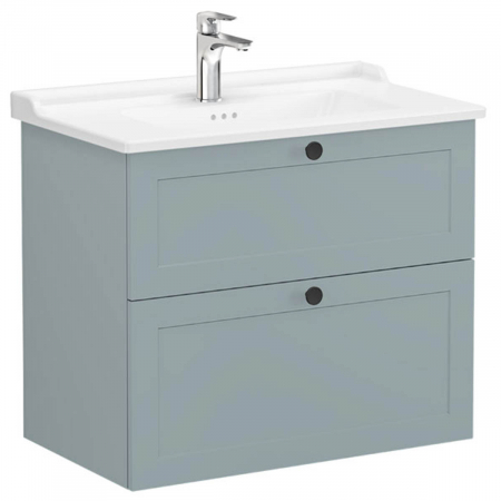 Unitate de baza lavoar baie, cu doua sertare 80cm, mat fijord green, cu classical lavoar / chiuveta baie | 68872 [0]