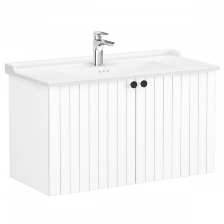 Unitate de baza lavoar baie, cu usi 100cm, alb mat, cu classical lavoar / chiuveta baie | 69317 [0]