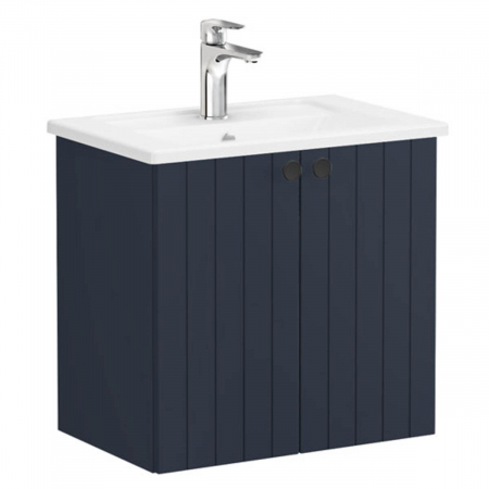 Unitate de baza lavoar baie, cu usi 60cm compact, mat dark albastru, cu angular lavoar / chiuveta baie | 69210 [0]