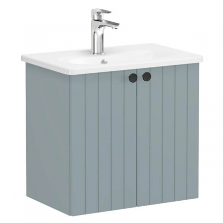 Unitate de baza lavoar baie, cu usi 60cm compact, mat fijord green, cu rounded lavoar / chiuveta baie | 69215 [0]