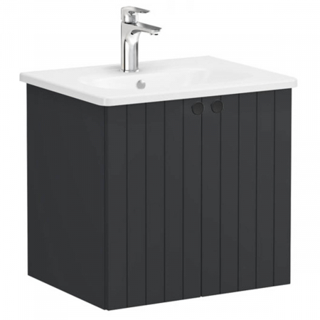 Unitate de baza lavoar baie, cu usi 60cm mat graphite, cu rounded lavoar / chiuveta baie | 69272 [0]