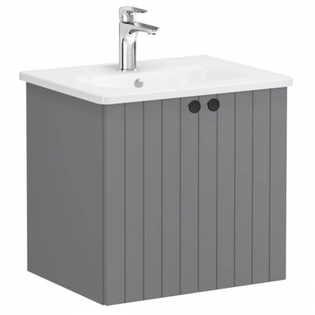 Unitate de baza lavoar baie, cu usi 60cm mat grey, cu rounded lavoar / chiuveta baie | 69270 [0]