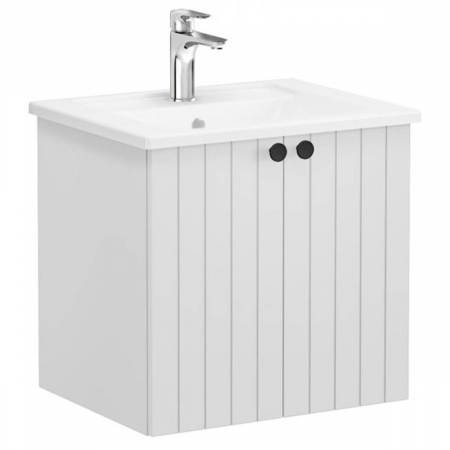 Unitate de baza lavoar baie, cu usi 60cm mat gri deschis, cu angular lavoar / chiuveta baie | 69262 [0]