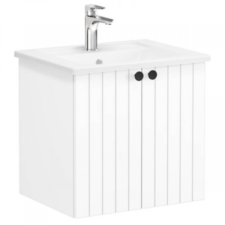 Unitate de baza lavoar baie, cu usi 60cm alb mat, cu angular lavoar / chiuveta baie | 69261 [0]