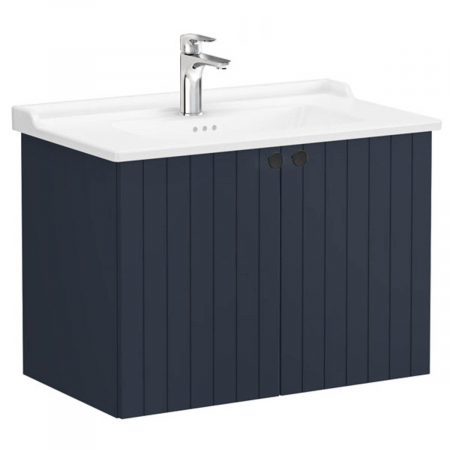 Unitate de baza lavoar baie, cu usi 80cm, mat dark albastru, cu classical lavoar / chiuveta baie | 69301 [0]