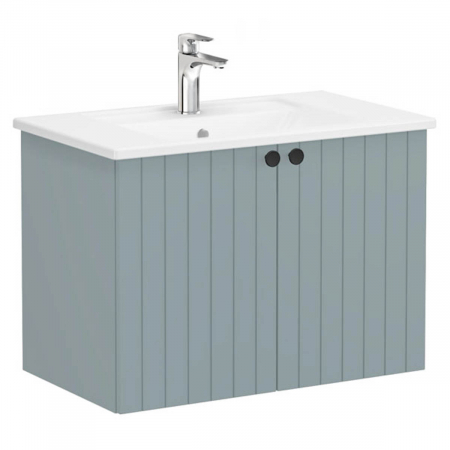 Unitate de baza lavoar baie, cu usi 80cm, mat fijord green, cu angular lavoar / chiuveta baie | 69285 [0]