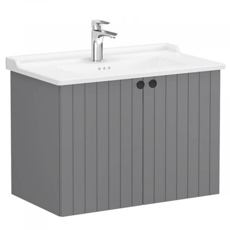 Unitate de baza lavoar baie, cu usi 80cm, mat grey, cu classical lavoar / chiuveta baie | 69298 [0]