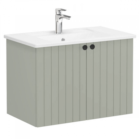 Unitate de baza lavoar baie, cu usi 80cm, mat retro green, cu angular lavoar / chiuveta baie | 69288 [0]