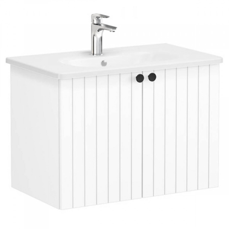 Unitate de baza lavoar baie, cu usi 80cm, alb mat, cu rounded lavoar / chiuveta baie | 69289 [0]